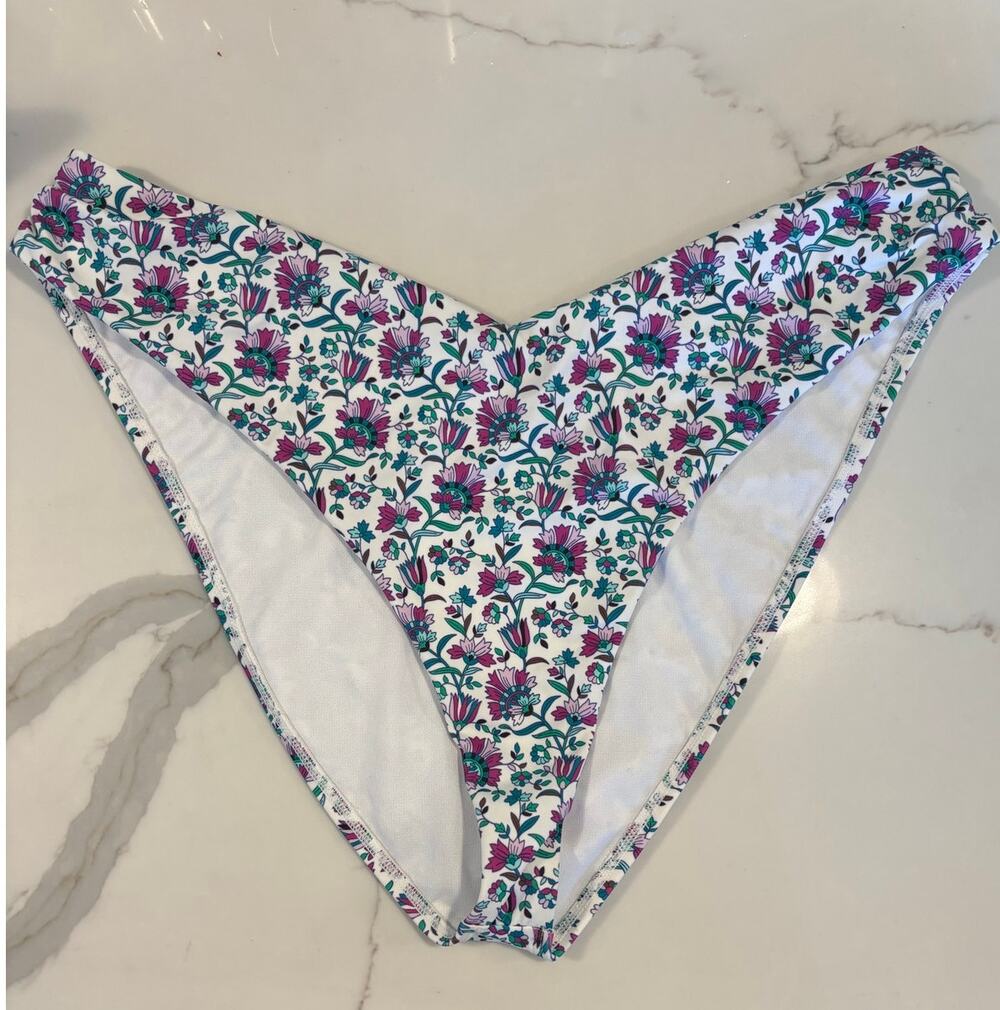 SWIMSUITS FOR ALL FLORAL PLUS BIKINI BOTTOM SIZE 14 NWOT